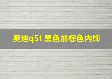 奥迪q5l 黑色加棕色内饰